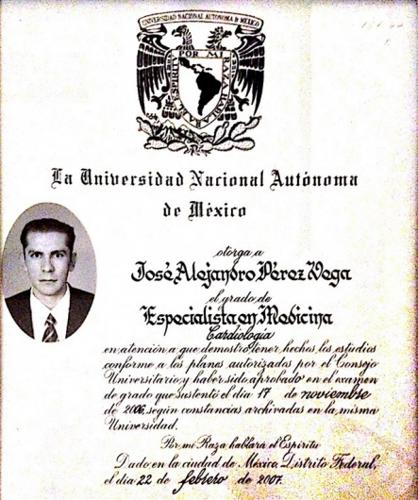 Dr. José Alejandro Pérez Vega